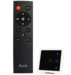 Aura Remote Control Fan Regulator with 1 Light Switch