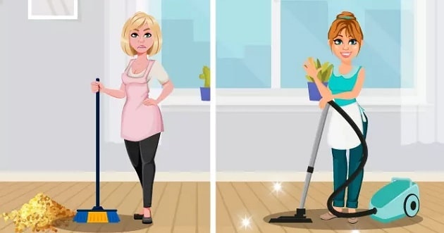 Sweeping vs Vacuuming