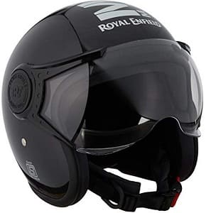 Royal Enfield Marble Open Face with Visor Helmet