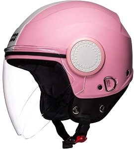 Studds Urban Pink With White Strip Open Face Helmet