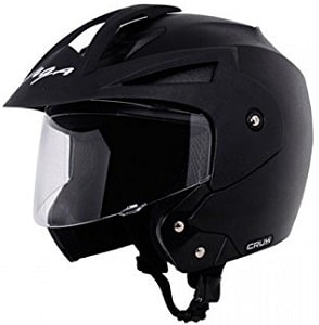Vega Crux Open Face Black Helmet